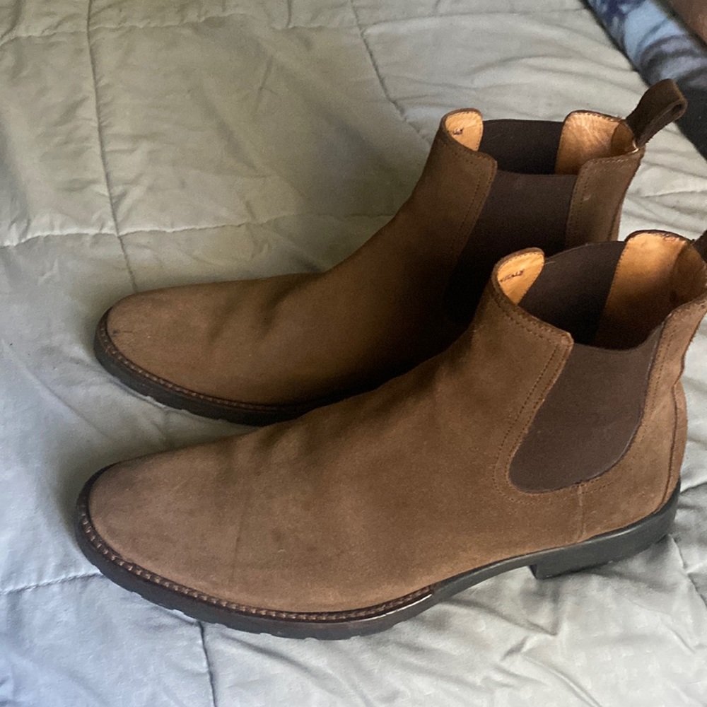 Mens “Barney’s New York” Chelsea Boots - Suede brown
